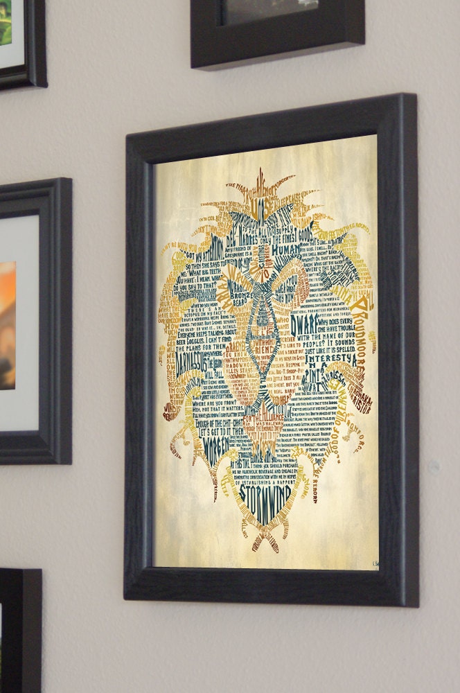 World of Warcraft Alliance Art Print  - Framed
