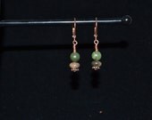 0134 African Fire Lace Jade Earrings