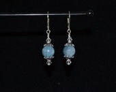 0123 Angelite Earrings with Sterling Silver Beadcaps
