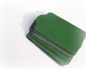 24 Textured Green Tags 2.5 inches