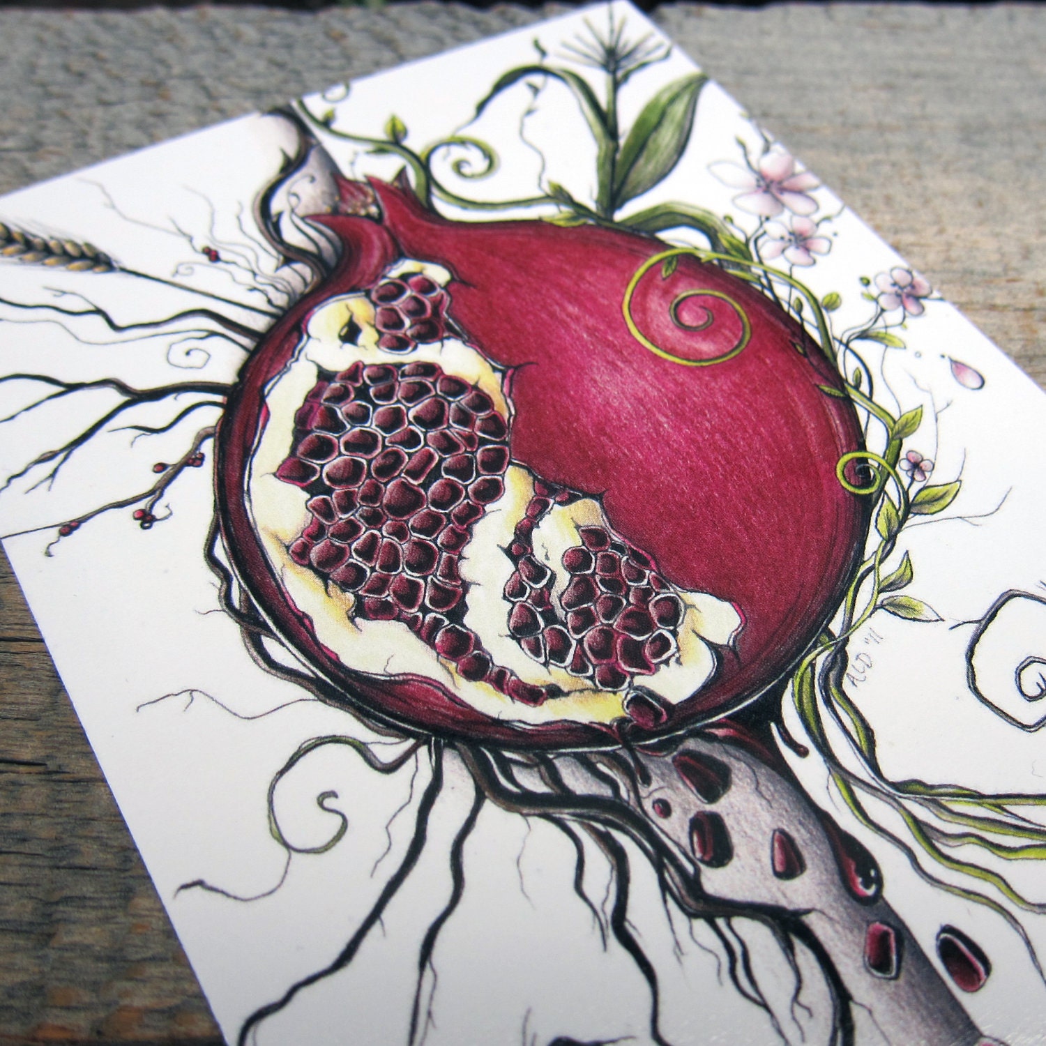 ARTifact - Persephone's Choice Note Card on Matte Linen Paper