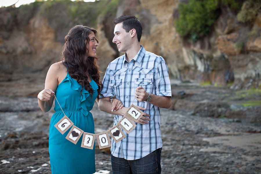 Mini Save the DATE Banner, Custom Colors Available
