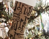 Burlap Stocking- Linen Cuff