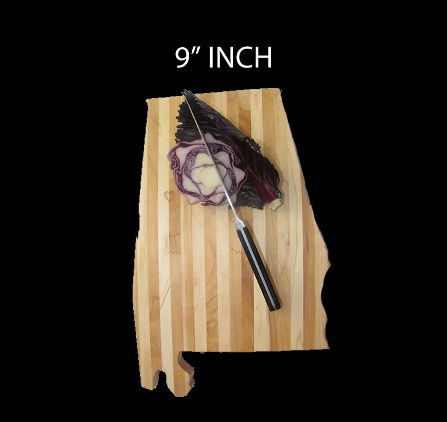 9" inch Alabama State Shaped Cutting Board / Barboard