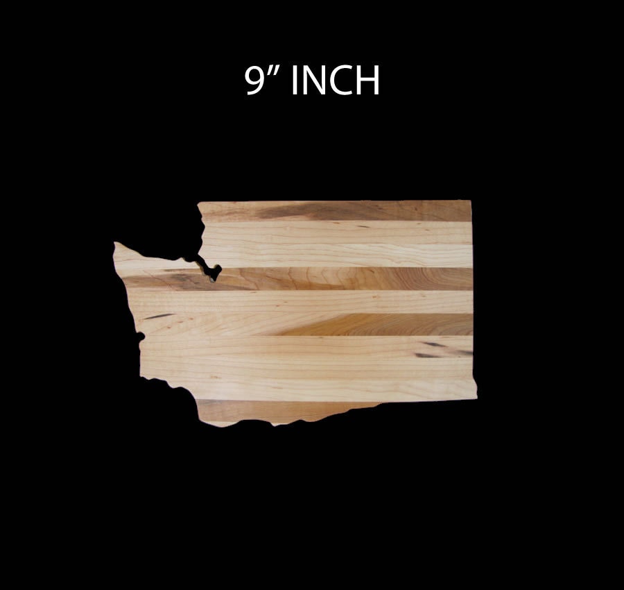 9" inch Washington State Shaped Cutting Board / Barboard