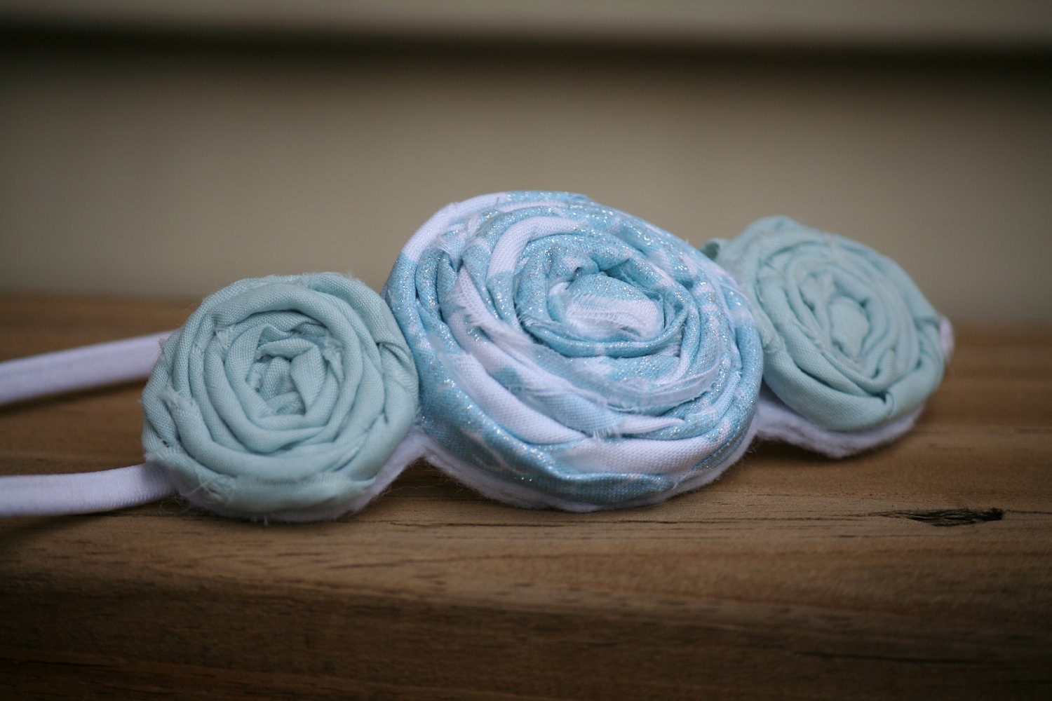 Blue Rosette Headband