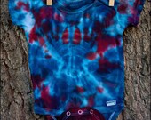 BLUE - Tie Dye Cotton Onesie - Size 3 to 6 Months