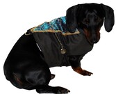 Brown faux seude and brocaide Harness custom sizes