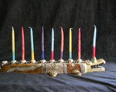 Handmade ceramic Hanukkah Menorah