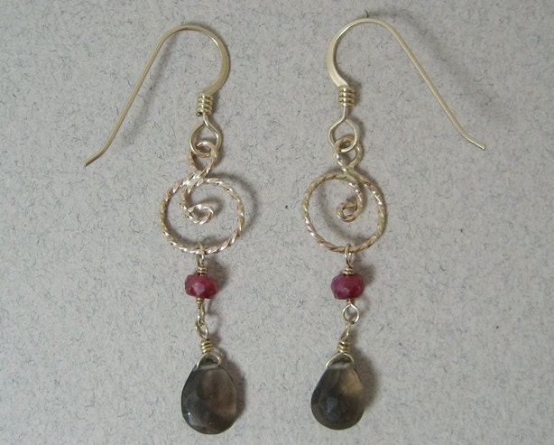 Twisted spiral drop earrings 2