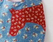 Horse Baby Gift - Red Horse on Bucking Broncos Baby Bib