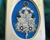 Framed Art From Vintage Jewelry Christmas Tree