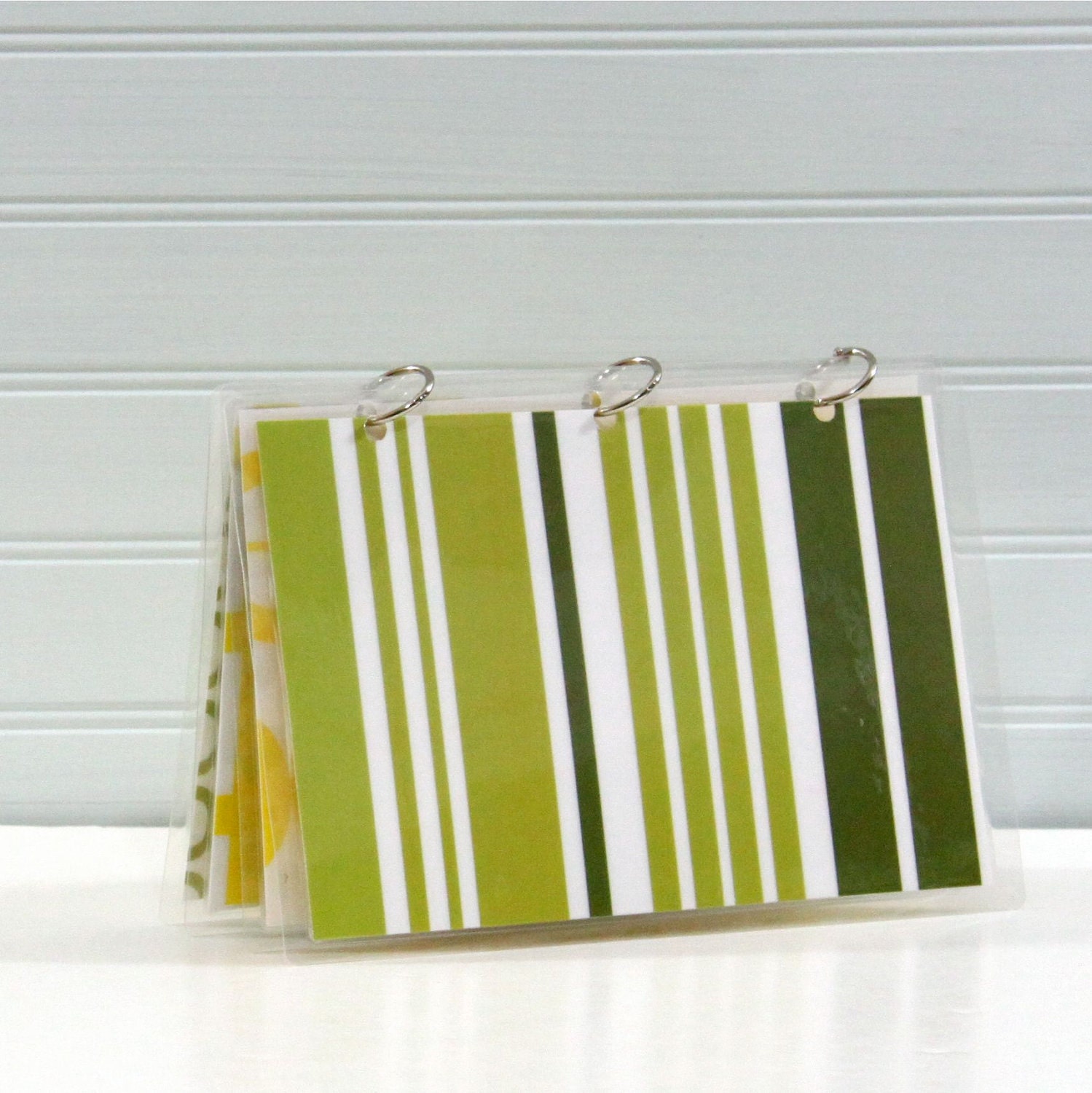 Planner Cover, 6 x 9 Journal Binder, Loopy Greens