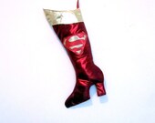 Comic Book-Super Girl Christmas Stocking-powerful high heel boots