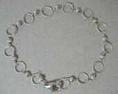 Twisted silver adjustable bracelet