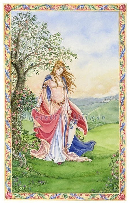 Guinevere Pre-Raphaelite art print Medieval maiden, King Arthur limited edition