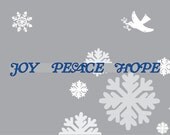 Joy Peace Hope Holiday Cards
