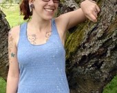 Womens Dandelion Tank Organic Cotton Blue Heather SMALL