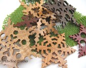 Ornaments Wooden Snowflakes Decorations Christmas Yule Hanukkah Holidays Winter Garland Ornament