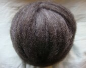 8 oz 100% Natural, Charcoal Colored, Shetland/Merino Wool, And Pygora Goat Hair, Blend Roving
