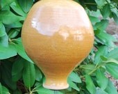Creamy Orange Ceramic Hummingbird Feeder