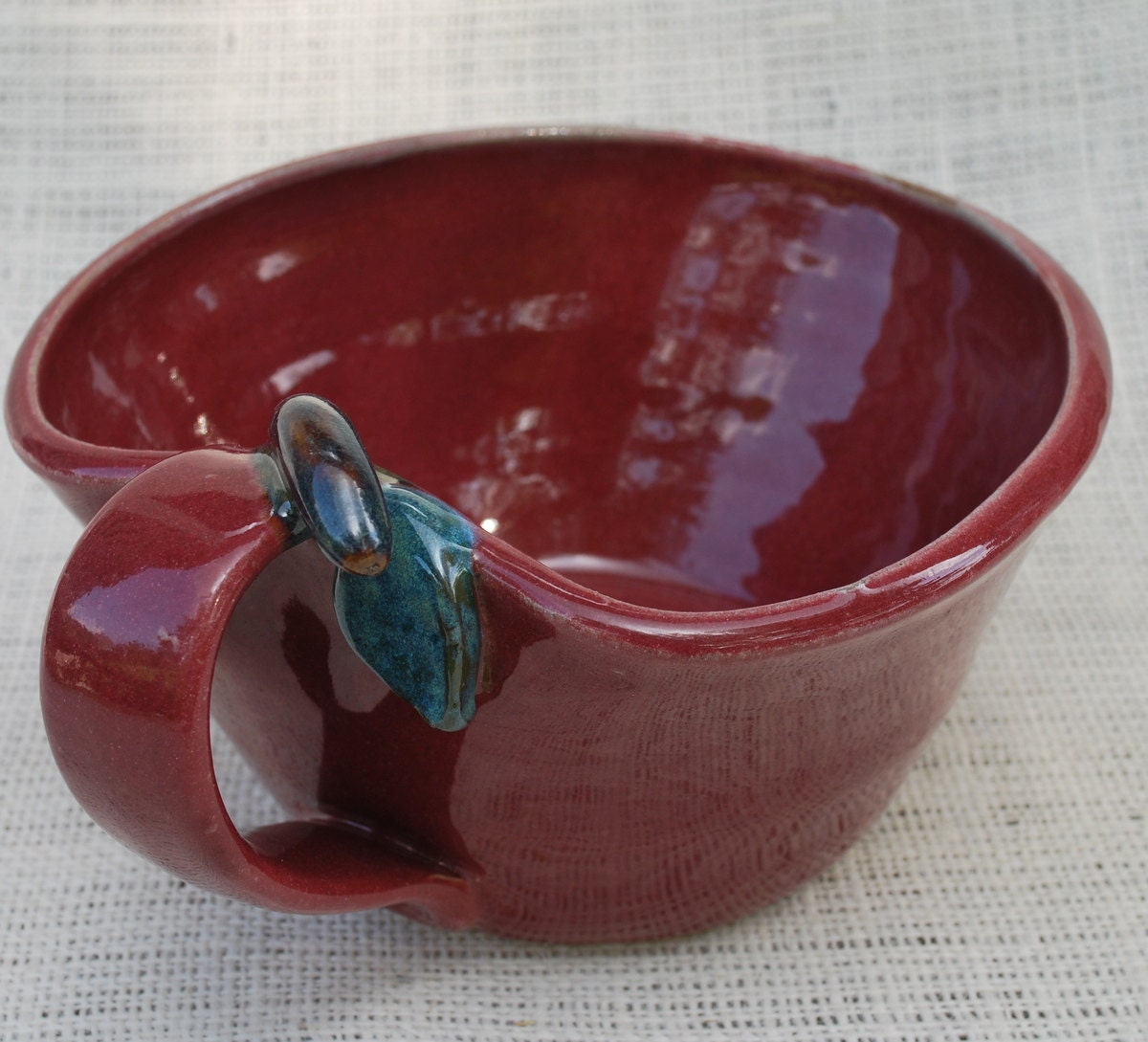 Apple Batter Bowl Wheel Thrown Stoneware Pottery