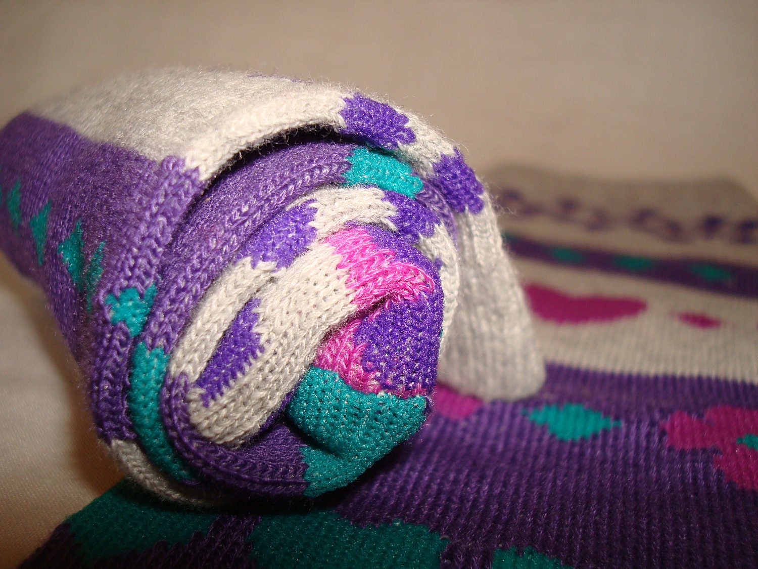 Infant leggings - Purple grey hearts stripes - infant girl leg warmers, tights