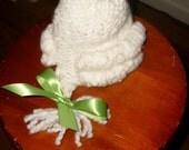 Baby Powdered Wig (White/Light Green Ribbon)