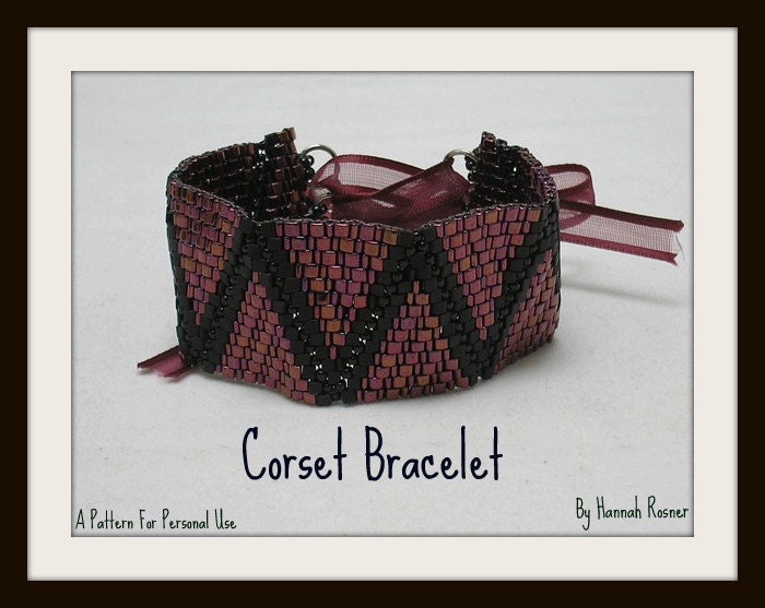 steampunk corset bracelet beading pattern
