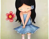 Girl wall art print room decoration , kids artwork children wall art, nursery decor, nursery art prints