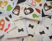 Doggie Pawprints and Bones, stickers 12 count