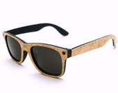 LIMITED EDITION Wooden Wayfarer Sunglasses Birds Eye Maple Wood Veneer Sunglasses // no. 1430