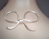 Handmade sterling silver bow Giselle Necklace