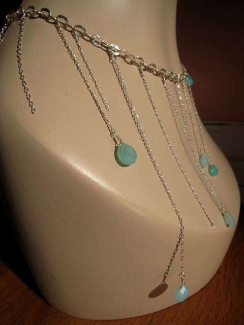 Peruvian Opal Rain Necklace