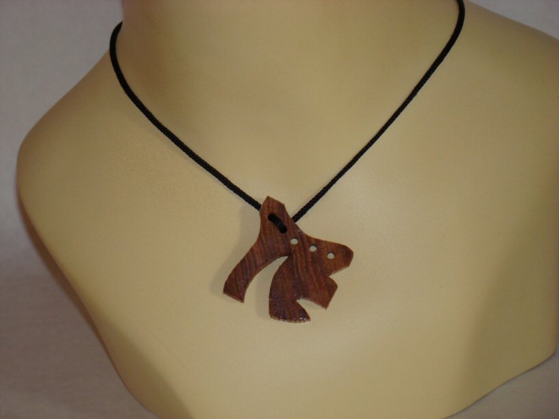 Hickory Wood Pendant Necklace