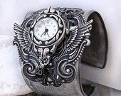 Silver Black crystal Watch