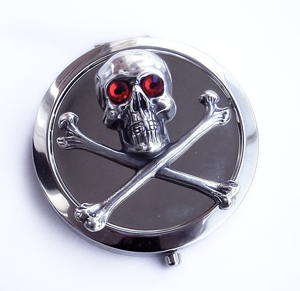 Gothic Skull Compact Mirror