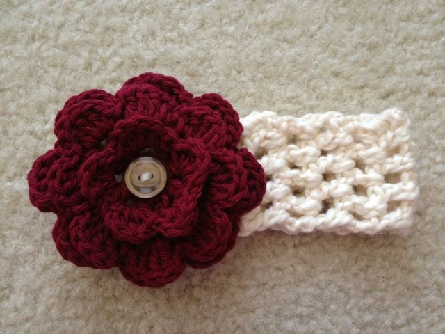 Berry Cute Headband with Button-on Flower - Any Color