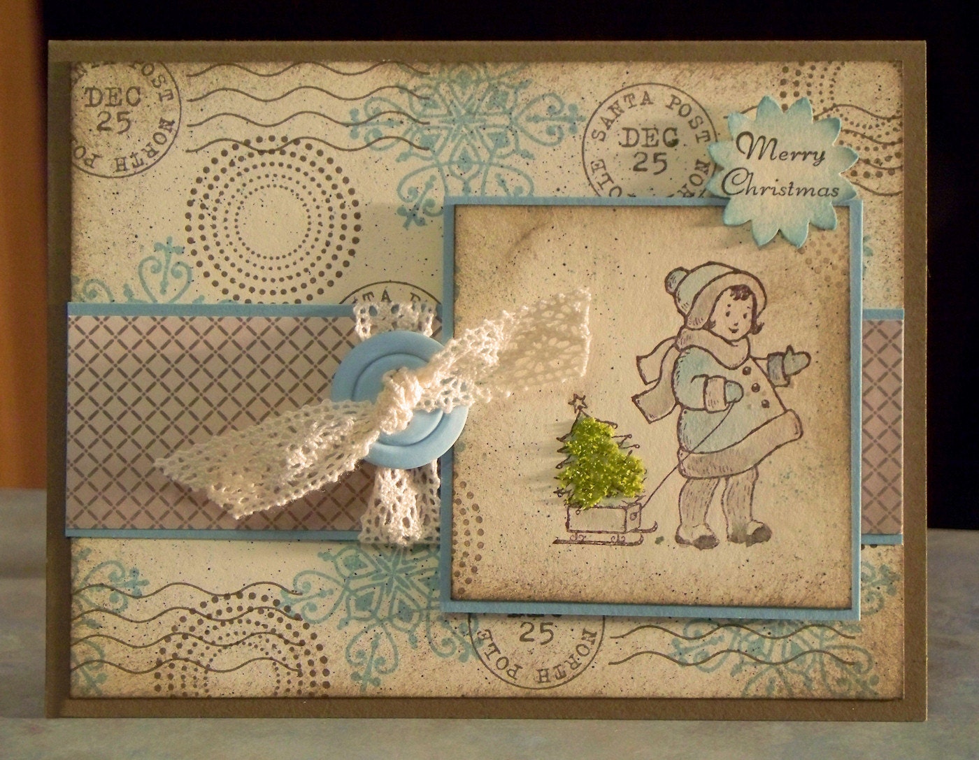 Adorable Christmas Card, Stampin Up Greeting Card Kids