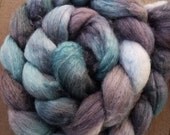 3.50z/100g Merino/Tussah Silk Top, Hand Painted in Skating at Night---Part Two of December Complements