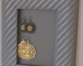 Framed Jewelry Holder-Gray, Shabby Chic