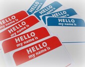 16 Hello My Name Is ... Stickers