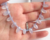 Chalcedony 12mm marquise faceted briolettes - 16 inch strand (destash)