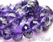 6 Amethyst 7mm -7.5mm faceted rondelles