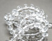 6 Quartz 6mm faceted rondelles