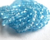 40 Topaz 3mm faceted rondelles