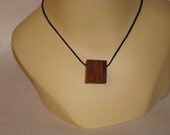 150 Year Old Wood Pendant Necklace From Reclaimed Log Cabin Wood
