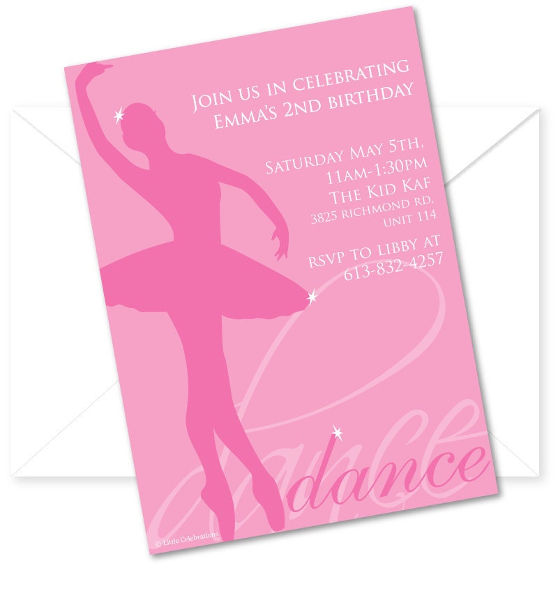 Ballet Birthday Party Invitation
