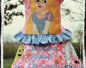 Rapunzel Tangled 3 pc Set Custom Applique Top Skirt Blouse