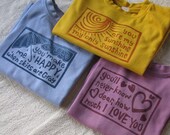 You Are My Sunshine Set, Hand-Dyed, Hand-Printed SHORT SLEEVE